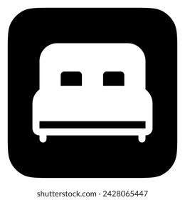 Editable double bed vector icon. Part of a big icon set family. Perfect for web and app interfaces, presentations, infographics, etc