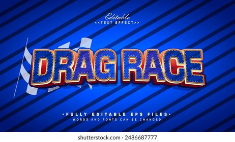 editable drag race text effect.typhography logo