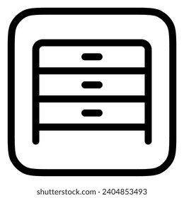 Editable drawer vector icon. Part of a big icon set family. Perfect for web and app interfaces, presentations, infographics, etc