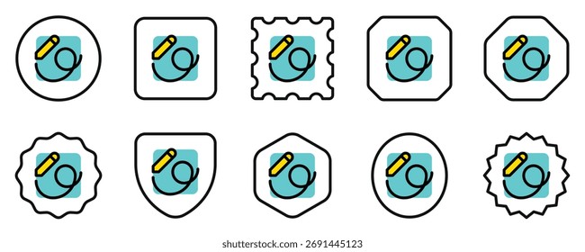 Dibujo editable, icono de Vector de pluma. Parte de una gran familia de iconos. Perfecto para interfaces de Web y App, presentaciones, infografías, etc