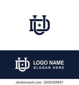 Logotipo editável DU ou UD.