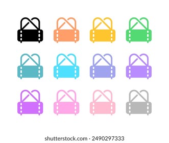 Bolso de lona editable, Vector del bolso del gimnasio icono. Parte de una gran familia de iconos. Perfecto para interfaces de Web y App, presentaciones, infografías, etc