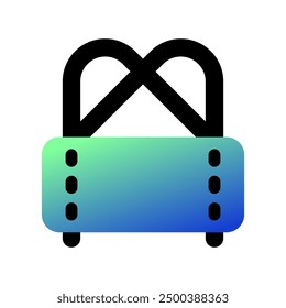 Bolso de lona editable, icono del Vector del bolso del gimnasio. Parte de una gran familia de iconos. Perfecto para interfaces de Web y App, presentaciones, infografías, etc