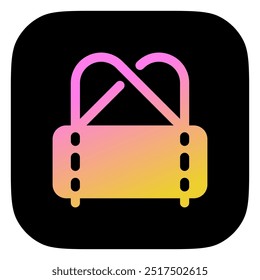 Editable duffel bag, gym bag vector icon. Part of a big icon set family. Perfect for web and app interfaces, presentations, infographics, etc