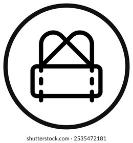 Editable duffel bag, gym bag vector icon. Part of a big icon set family. Perfect for web and app interfaces, presentations, infographics, etc