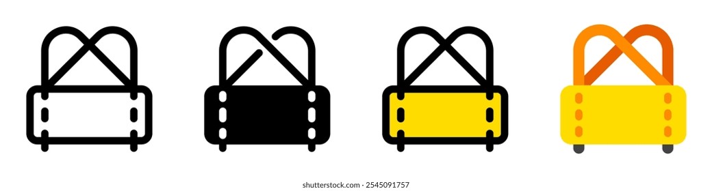 Editable duffel bag, gym bag vector icon. Part of a big icon set family. Perfect for web and app interfaces, presentations, infographics, etc