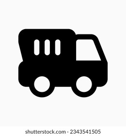 Editable dump truck vector icon. Vehicles, transportation, travel. Part of a big icon set family. Perfect for web and app interfaces, presentations, infographics, etc