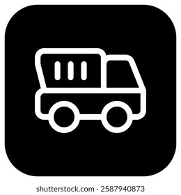 Editable dump truck vector icon. Vehicles, transportation, travel. Part of a big icon set family. Perfect for web and app interfaces, presentations, infographics, etc