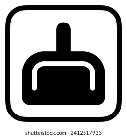 Editable dustpan vector icon. Part of a big icon set family. Perfect for web and app interfaces, presentations, infographics, etc