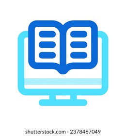 Editable e-book, digital library vector icon. Online learning, course, tutorial. Part of a big icon set family. Perfect for web and app interfaces, presentations, infographics, etc