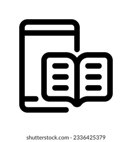 Editable e-book reader app vector icon. Online learning, course, tutorial. Part of a big icon set family. Perfect for web and app interfaces, presentations, infographics, etc
