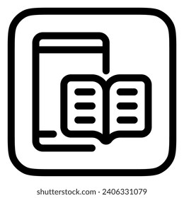 Editable e-book reader app vector icon. Online learning, course, tutorial. Part of a big icon set family. Perfect for web and app interfaces, presentations, infographics, etc