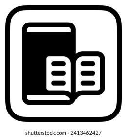 Editable e-book reader app vector icon. Online learning, course, tutorial. Part of a big icon set family. Perfect for web and app interfaces, presentations, infographics, etc