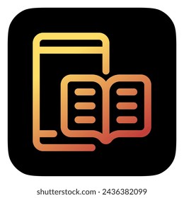 Editable e-book reader app vector icon. Online learning, course, tutorial. Part of a big icon set family. Perfect for web and app interfaces, presentations, infographics, etc