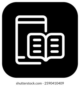 Editable e-book reader app vector icon. Online learning, course, tutorial. Part of a big icon set family. Perfect for web and app interfaces, presentations, infographics, etc