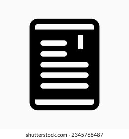 Editable e-book reader vector icon. Online learning, course, tutorial. Part of a big icon set family. Perfect for web and app interfaces, presentations, infographics, etc