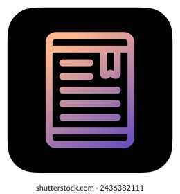 Editable e-book reader vector icon. Online learning, course, tutorial. Part of a big icon set family. Perfect for web and app interfaces, presentations, infographics, etc