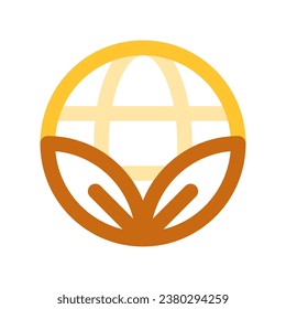 Editable eco-friendly, environmentally friendly, ecology, leaves, earth, planet vector icon. Part of a big icon set family. Perfect for web and app interfaces, presentations, infographics, etc