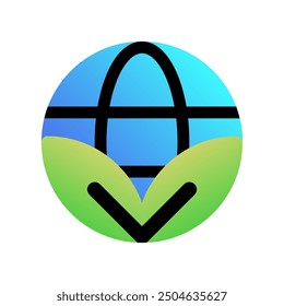 Editable eco-friendly, environmentally friendly, ecology, leaves, earth, planet vector icon. Part of a big icon set family. Perfect for web and app interfaces, presentations, infographics, etc