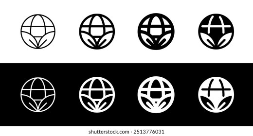 Editável eco-friendly, ambientalmente amigável, ecologia, folhas, terra, planeta vetor ícone. Parte de uma grande família de conjuntos de ícones. Perfeito para interfaces web e app, apresentações, infográficos, etc