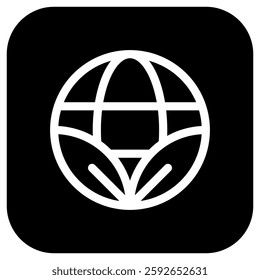 Editable eco-friendly, environmentally friendly, ecology, leaves, earth, planet vector icon. Part of a big icon set family. Perfect for web and app interfaces, presentations, infographics, etc