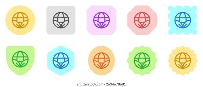 Editable eco-friendly, environmentally friendly, ecology, leaves, earth, planet vector icon. Part of a big icon set family. Perfect for web and app interfaces, presentations, infographics, etc