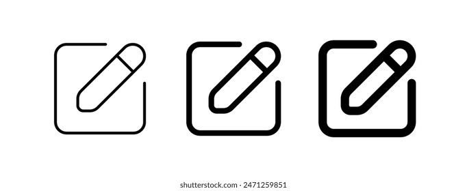 Editable edit text, type new, compose vector icon. Part of a big icon set family. Perfect for web and app interfaces, presentations, infographics, etc