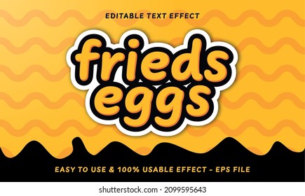 editable egg text effect usable for product or company logo