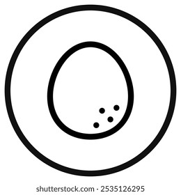 Ícone de vetor de ovo editável. Parte de uma grande família de conjuntos de ícones. Perfeito para interfaces web e app, apresentações, infográficos, etc