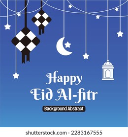 plantilla editable de afiche de venta de eid. con ornamentos de diamantes, luna, estrellas y linternas. Diseño para medios sociales y web. Ilustración vectorial islámica