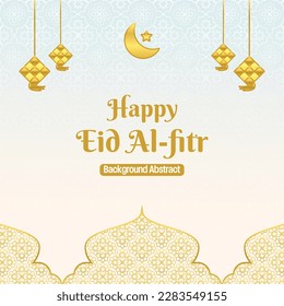 editable eid sale poster template. with golden mandala, moon, star and diamond ornaments. Design for social media and web. Islamic vector illustration