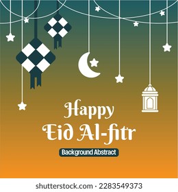 plantilla editable de afiche de venta de eid. con ornamentos de diamantes, luna, estrellas y linternas. Diseño para medios sociales y web. Ilustración vectorial islámica
