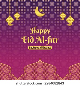 editable eid sale poster template. with golden mandala, moon, star and diamond ornaments. Design for social media and web. Islamic vector illustration