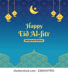 plantilla editable de afiche de venta de eid. con mandala dorada, luna, estrellas y adornos de diamantes. Diseño para medios sociales y web. Ilustración vectorial islámica