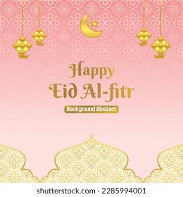 editable eid sale poster template. with golden mandala, moon, star and diamond ornaments. Design for social media and web. Islamic vector illustration