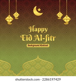 editable eid sale poster template. with golden mandala, moon, star and diamond ornaments. Design for social media and web. Islamic vector illustration