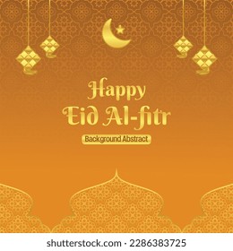 editable eid sale poster template. with golden mandala, moon, star and diamond ornaments. Design for social media and web. Islamic vector illustration