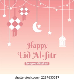 editable eid sale poster template. with diamond ornaments, moon, stars and lanterns. Design for social media and web. Islamic vector illustration