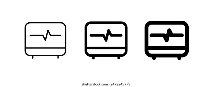 Editable ekg, heartbeat vector icon. Part of a big icon set family. Perfect for web and app interfaces, presentations, infographics, etc