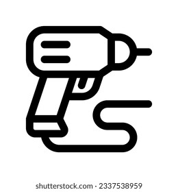 Editable electric drill, drilling machine vector icon. Construction, tools, industry. Part of a big icon set family. Perfect for web and app interfaces, presentations, infographics, etc