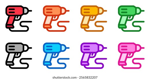 Editable electric drill, drilling machine vector icon. Construction, tools, industry. Part of a big icon set family. Perfect for web and app interfaces, presentations, infographics, etc