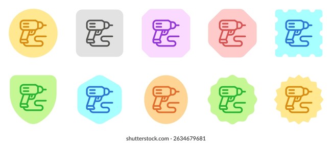 Editable electric drill, drilling machine vector icon. Construction, tools, industry. Part of a big icon set family. Perfect for web and app interfaces, presentations, infographics, etc
