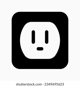 enchufe eléctrico editable, enchufe, electricidad, icono del vector de electrónica. Construcción, herramientas, industria. Parte de una familia de iconos grandes. Perfecto para interfaces web y de aplicaciones, presentaciones, infografías, etc