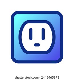 Zócalo eléctrico editable, enchufe, electricidad, electrónica icono de Vector. Construcción, herramientas, industria. Parte de una gran familia de iconos. Perfecto para interfaces de Web y App, presentaciones, infografías, etc