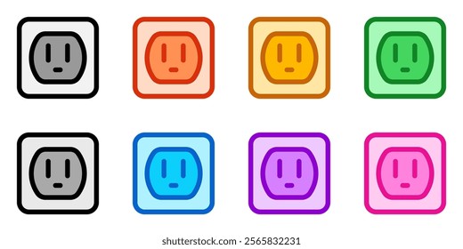 Editable electric socket, plug, electricity, electronics vector icon. Construction, tools, industry. Part of a big icon set family. Perfect for web and app interfaces, presentations, infographics, etc