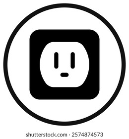 Editable electric socket, plug, electricity, electronics vector icon. Construction, tools, industry. Part of a big icon set family. Perfect for web and app interfaces, presentations, infographics, etc