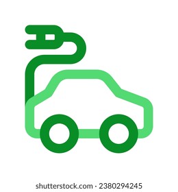 Bearbeitbare elektrische Fahrzeug-Vektorsymbol. Umwelt, Ökologie, umweltfreundlich. Teil einer großen Icon-Set-Familie. Perfekt für Web- und App-Schnittstellen, Präsentationen, Infografiken usw.