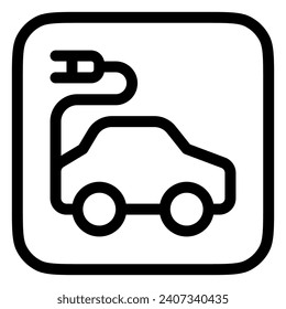 Editable electric vehicle vector icon. Environment, ecology, eco-friendly. Part of a big icon set family. Perfect for web and app interfaces, presentations, infographics, etc