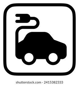 Editable electric vehicle vector icon. Environment, ecology, eco-friendly. Part of a big icon set family. Perfect for web and app interfaces, presentations, infographics, etc