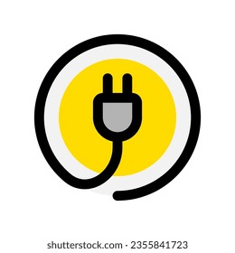 Editable electrical plug vector icon. Property, real estate, construction, mortgage, interiors. Part of a big icon set family. Perfect for web and app interfaces, presentations, infographics, etc